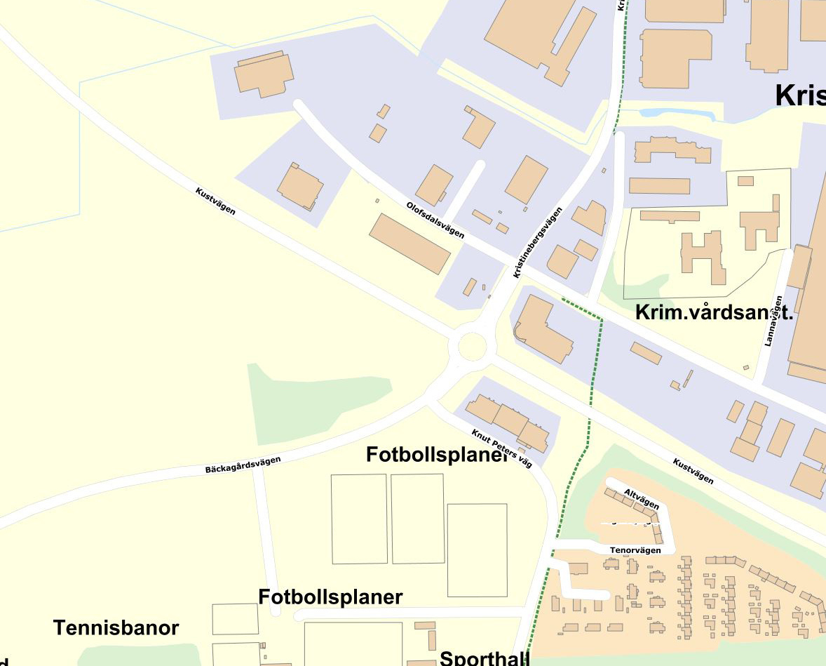 H H H Hållplats GC-väg Planområde Översiktsbild med redovisning av närmsta hållplats, gång- och cykelväg och omkringliggande bebyggelse och ändamål.