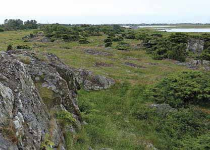 Varbergstunneln, Västkustbanan, Varberg-Hamra Miljökonsekvensbeskrivning Kapitel 7 - Stads- och landskapsbild Söder om centrum passerar järnvägen längs ett kustlandskap som domineras av