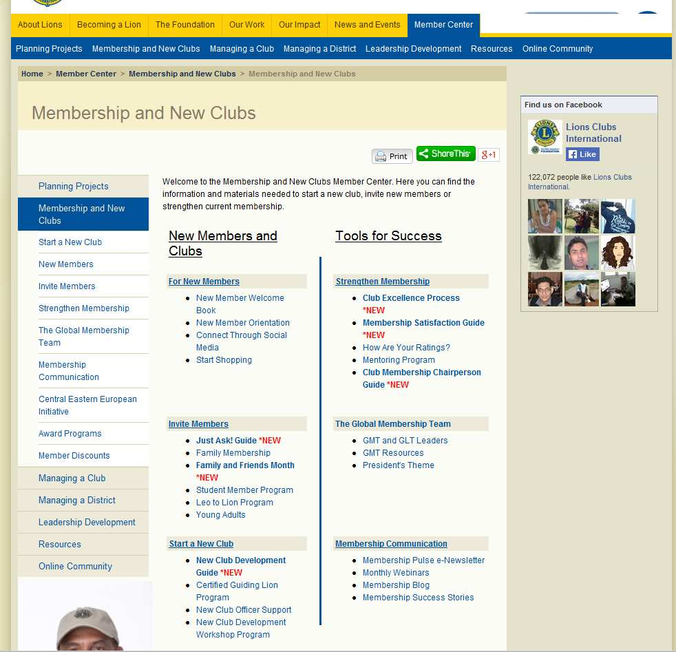 Webbsidan för medlemmar ch nya klubbar På LCI:s webbplats finns infrmatin m medlemsutveckling.