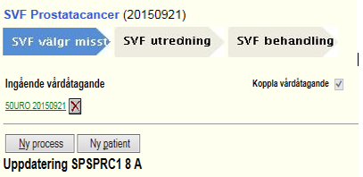 Fortsättning från föregående sida 4. Tryck på Ingående vårdåtagande 5.