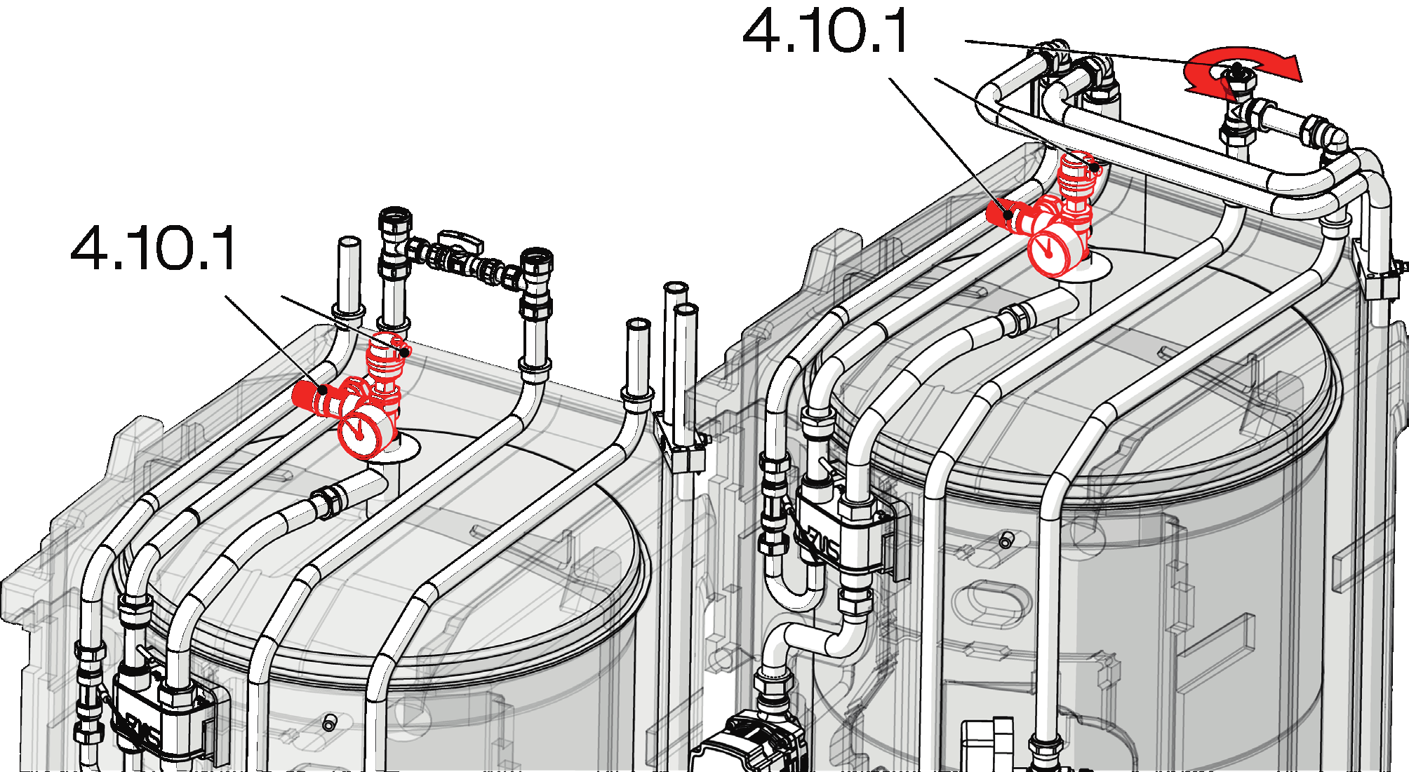 10.4 Spola igenom varmvattensystem Låg variant i 22 Hög