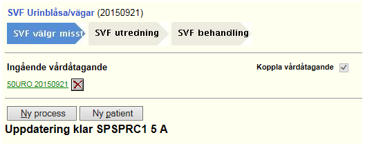 Fortsättning från föregående sida 4. Tryck på Ingående vårdåtagande 5.