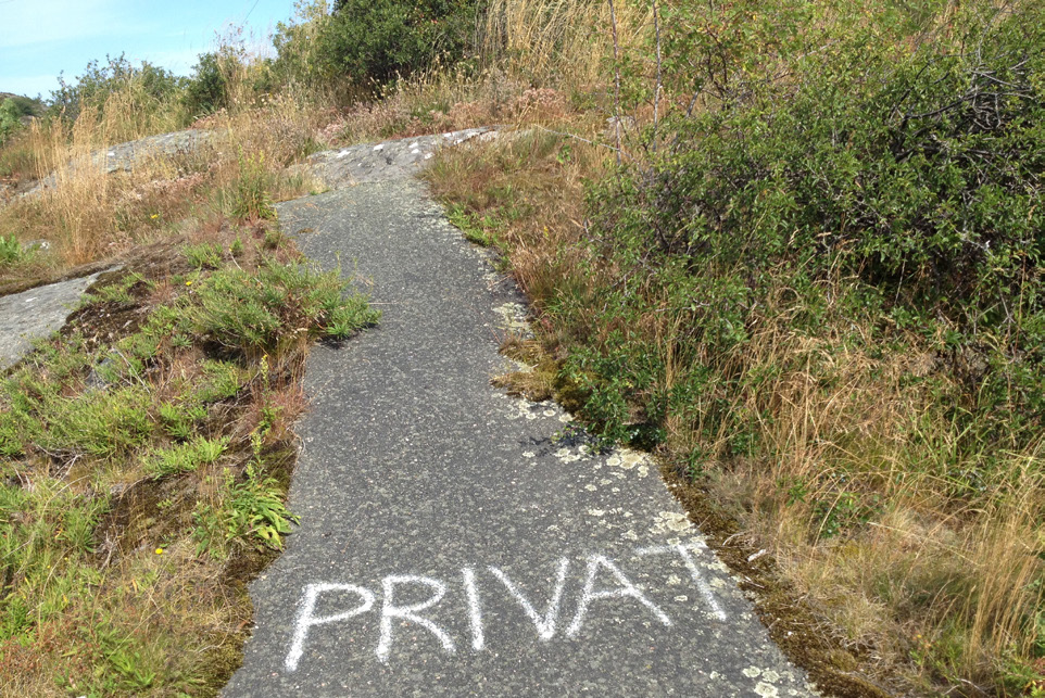 Mycket är tydligt privat