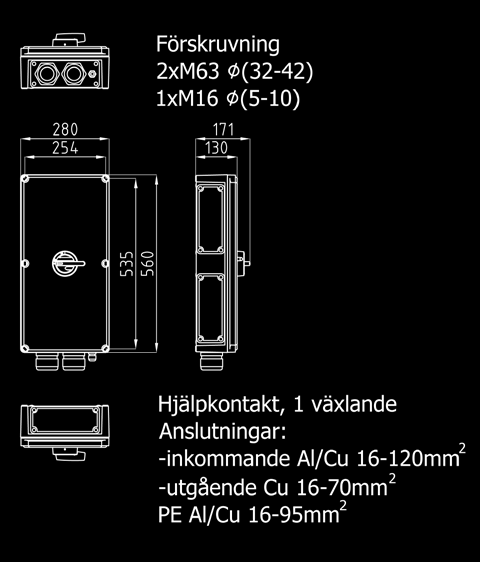 TEKNISK INFORMATION Mått och flänsöppningar E31 341 79, SBG 3200H E31