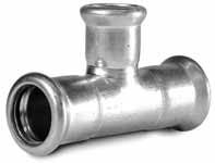 Pressfittings / Pressfittings T-rör N336 T-rör med reducerat avstick Tee, with reduced branche VVS nr.