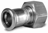 Pressfittings / Pressfittings Ventilanslutning N342 Ventilanslutning med mutter Valve connector with swivel nut VVS nr.