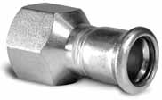 Pressfittings / Pressfittings Övergångsstycke N314 Övergångsstycke - MM/inv. gänga Female adaptor - MF/inside thread VVS nr.