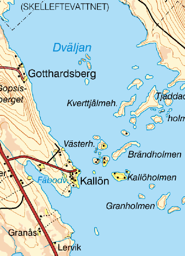 Kallön Kort beskrivning Byn Kallön består av en udde och tre bebyggda holmar.