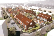Nybyggnad av grupphusbebyggelse i Lund Primeproject AB Södra Råbylund 2 etapp 1 och 2 Byggherren har vunnit en markanvisningstävling på passivhuskonceptet.