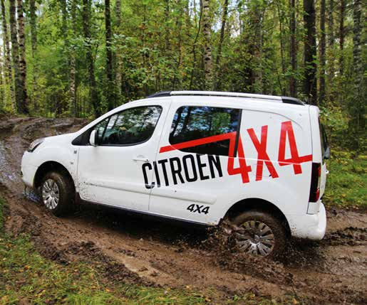 EXTRA HÖG MARKFRIGÅNG Citroën Berlingo 4X4 har 20 cm markfrigång för maximal framkomlighet.