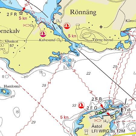 Syd om Tjörn När man kommer ner mot Rönnäng så kan det vara lite mer öppet hav. Se till att vara lite förberedda på detta lite innan.