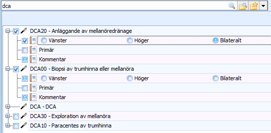 Nu behövs åtgärdskoder för att beskriva vad som ska göras.