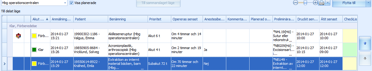 Beroende på arbetssätt så används denna klarmarkering för att signalera att allt är klart för operation.