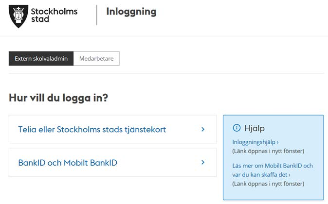 Inloggning och behörighet Kontrollera i ett tidigt skede (januari) att du har behörighet att logga in i systemet Antagningstjänsten.