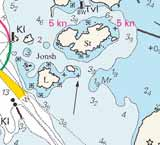 9 Nr 41 Sweden. Kattegat. Göteborg archipelago. Hinsholmskilen entrance. Jonsholmarna. Underwater rock. Insert Underwater rock 57-39,254N 11-50,361E 3 metres depth contour changed to include the rock.