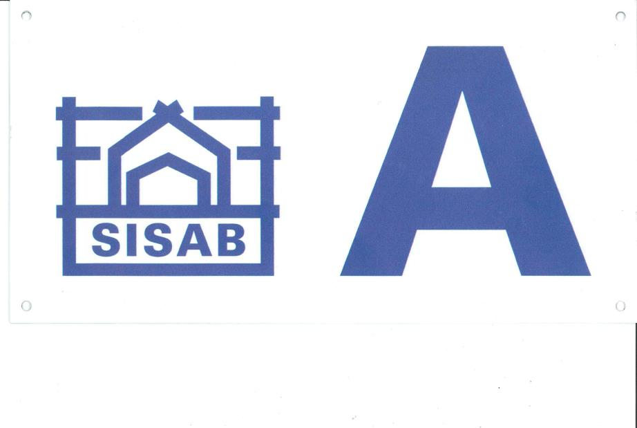 24 90 163 5 24 6 december 2016 2.6 SISAB förrådsskyltar SISAB-förrådsskyltar tillverkas av 1,5mm aluminiumskylt med SISAB:s logotype.