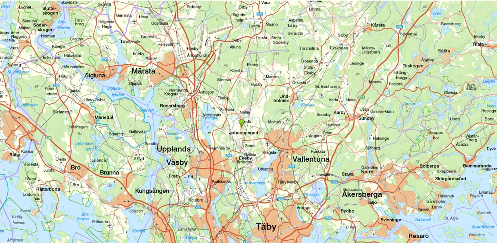 4 FÄLTFÖRSÖK VID LILLA MELLÖSA Platsbeskrivning 7 km nordost om Upplands Väsby ligger Lilla Mellösa, se Figur 4.