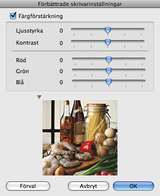 Utskrift och faxsändning Färg/Gråskala 8 Här kan du välja att skriva ut ett färgdokument i svartvitt genom att använda gråskala.