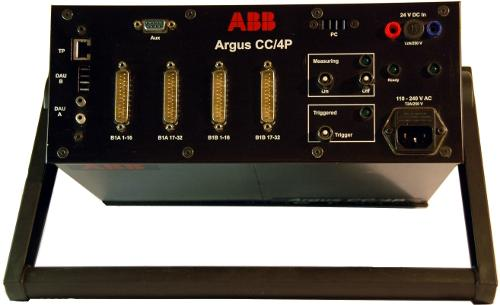 ABB Argus CC/4P Portable unit Analog channels Number of internal channels: Measuring range: Resolution: Sampling speed: Input impedance: Anti-aliasing filter : Measurement memory size: Communication
