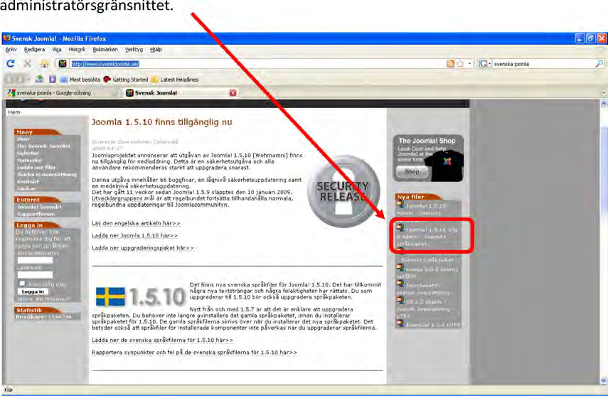 OBS! Ladda ner det paketet som