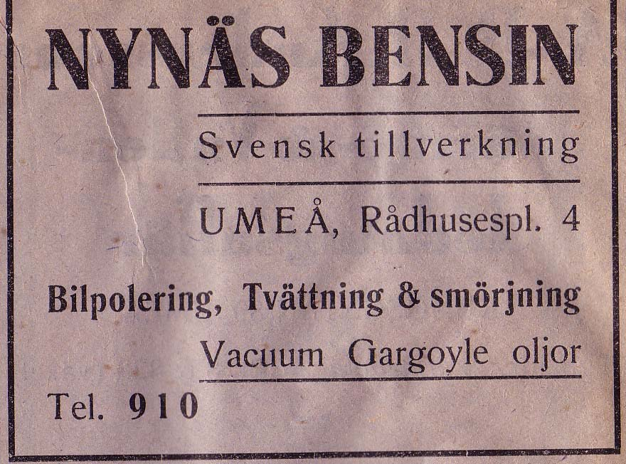 6 Nynäs Bensinstation Rådhusespl. 4 Tel.