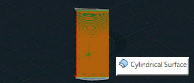 sedan cylindrical surface. Efter att en punkt valts skapas linjer som kan manipuleras efter behov.