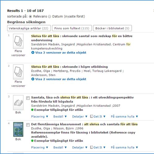 det du är intresserad av En titel flera böcker - exempel