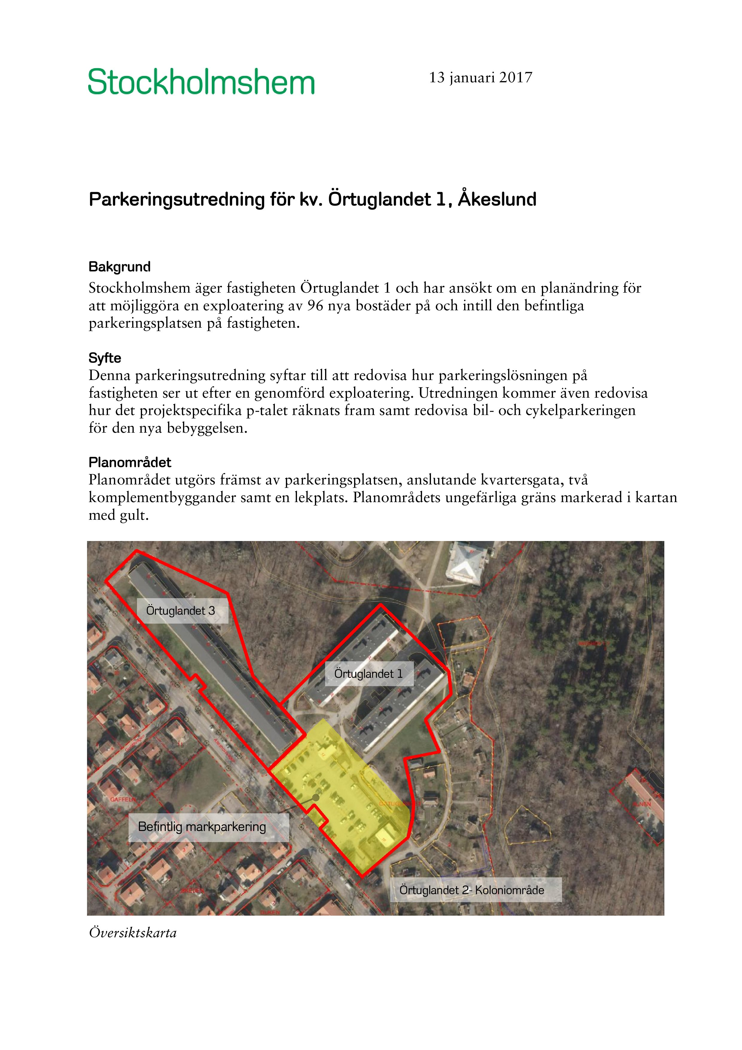 13 januari 201 7 Parkeringsutredning för kv.