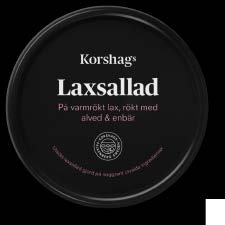 Toppa rågbröd med Korshags laxsallad på kallrökt lax, plockad dragon och fänkålssallad.