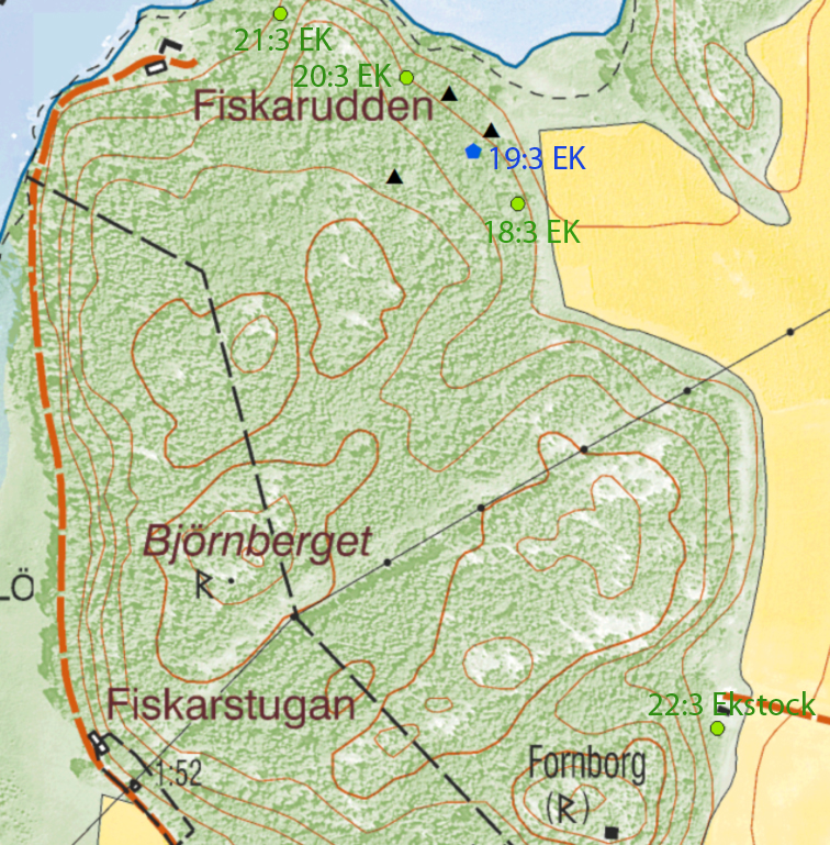 Område 2: Hästhagen Fynd nr. Koord. N Koord.