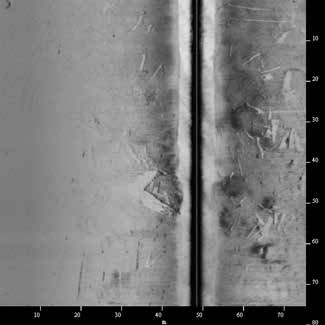 Tabell 1. Sidescan sonar bild och uppgifter för Id 2.