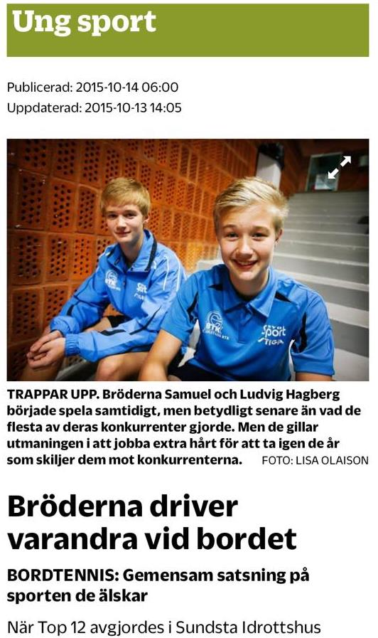 (Reportage om Samuel och Ludvig