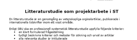 studien ska ske Planera tidsramarna för