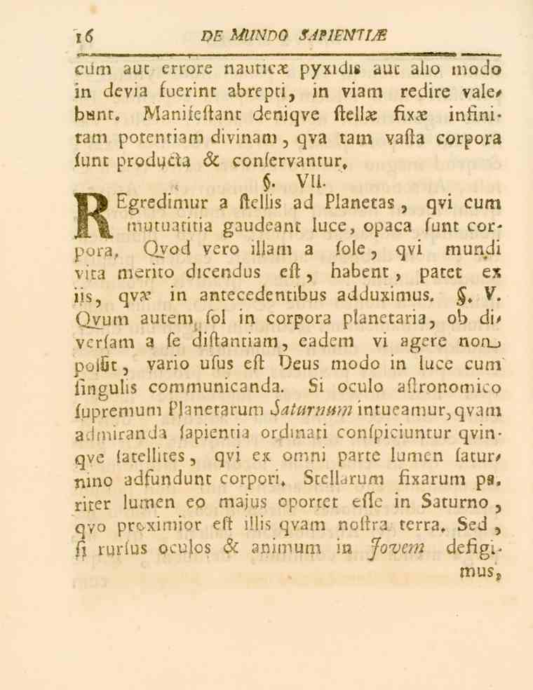 16 O.? MLIMDO SAPIEN7IM curn aut errore nautics pyxidli au.