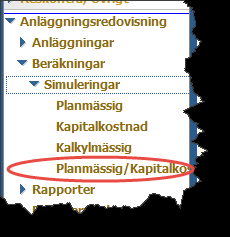 3.2.1 Simulering, avskrivningar och internränta Med den här funktionen kan du simulera planmässiga avskrivningar och kapitalkostnadsberäkning i en lista.