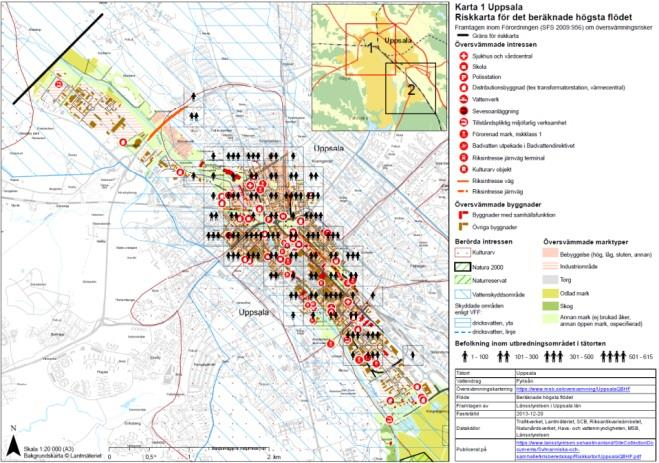 översvämningsrisk Hot- och