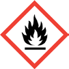 Märkning av brandfarliga gaser och vätskor Märkning Vätska Gas Aerosol (CLP) Brandfarlig vätska med flampunkt upp till 60 C Brandfarlig gas (kategori 1) Brandfarlig eller extremt brandfarlig aerosol