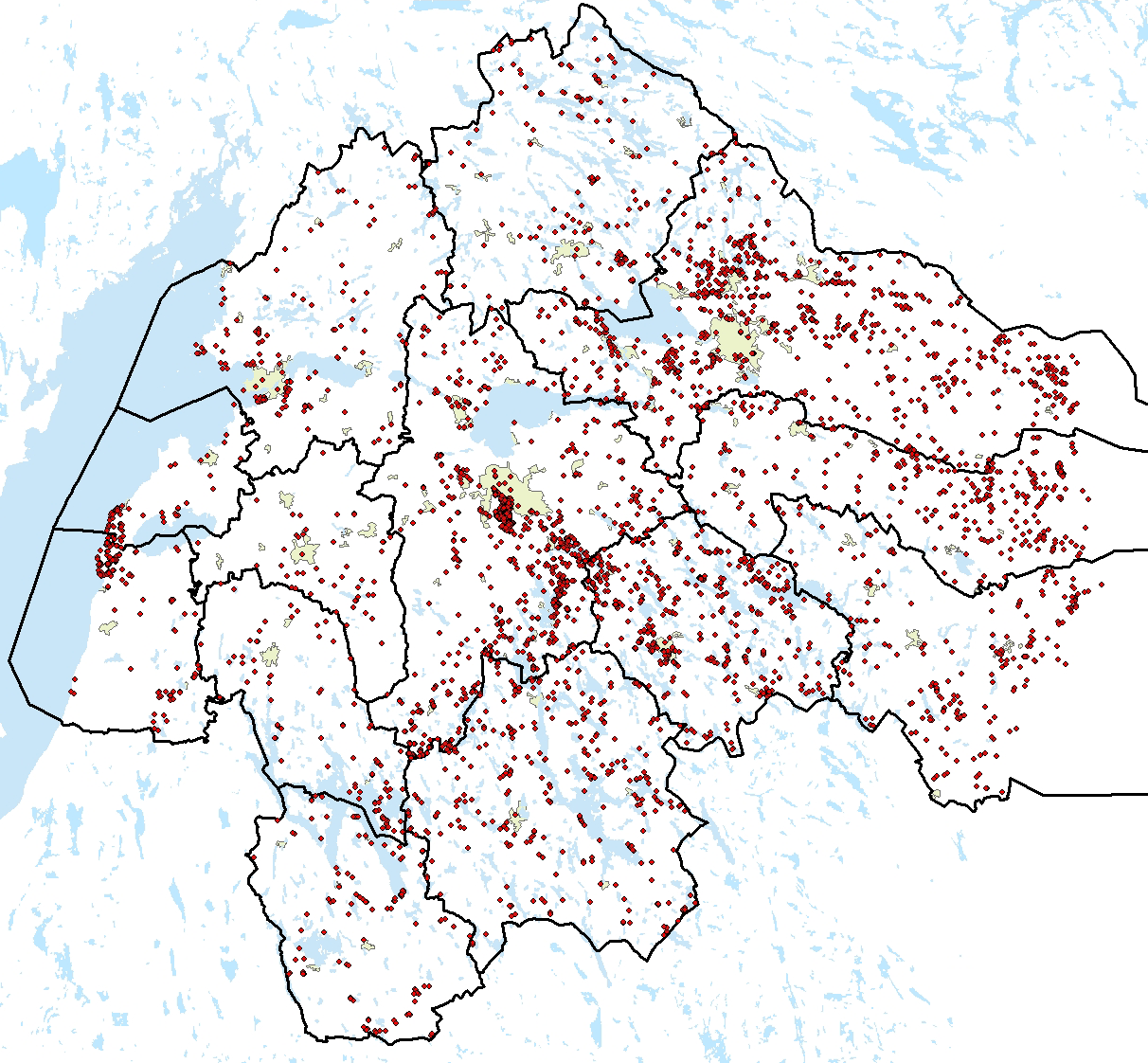 Resultat Data kring rödlistade storsvampar i Östergötlands län Rapporten bygger på ett omfattande material som insamlats under främst de senaste 20-25 åren.