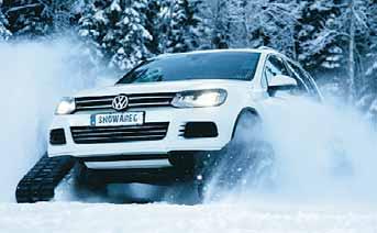 och serviceavtal. Snowareg - En Touareg med larvfötter.