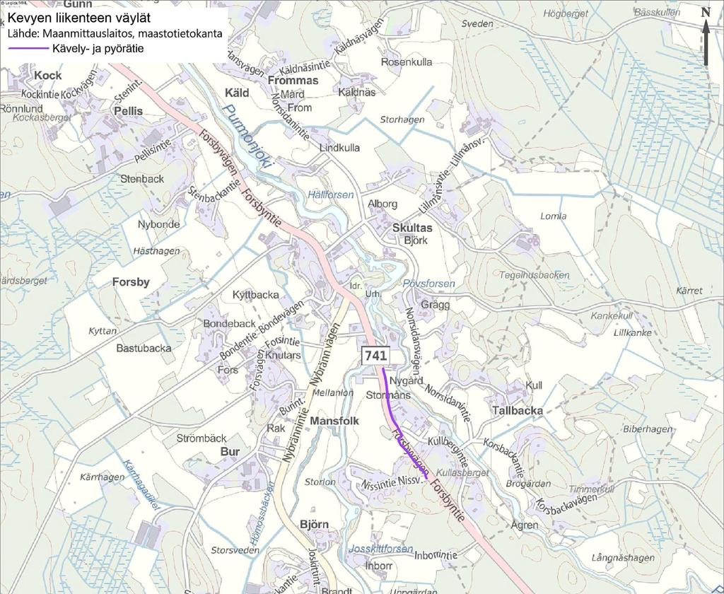 Cykelleder i Forsby Kevyeen liikenteen