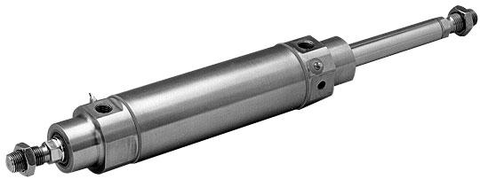 Rundcylinder Mecstreme Serie 299-22 i rostfritt stål Genomgående kolvstång med magnetkolv och justerbar dämpning, Ø 25 25 mm Tekniska Data Standard Följer ISO 643, passande delar Arbetstryck, max 0