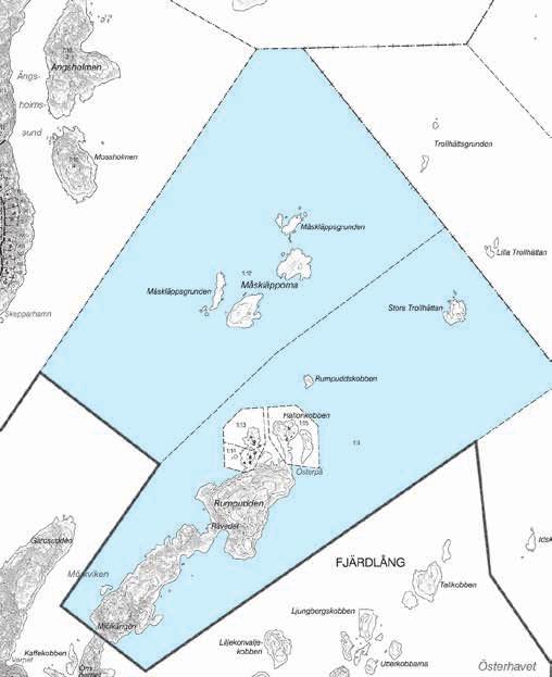 RUMPUDDEN, FJÄRDLÅNG TDA-1, TDA-2. Rumpudden, Måskläpporna ca 45 km OSO Stockholm. Båtsportkort 616 NE.