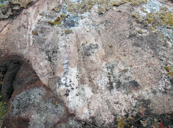 Samma granit som i C. Färsk yta. 7432957/696654. E. Kuokkel.