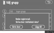 ÖVRIGA FUNKTIONER (e) Inställning av telefonboken Du kan registrera telefonnummer i telefonboken. Överföra ett telefonnummer Telefonnumren i Bluetooth -telefonen kan överföras till systemet.