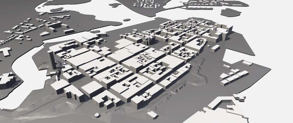 Stadsstrukturen på Kvarnholmen.