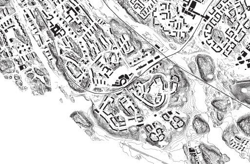 LANDSKAP Landskapsbild Rågsved är liksom Hökarängen beläget i ett kuperat sprickdalslandskap och den kuperade terrängen är starkt karakteristisk för stadsdelen.