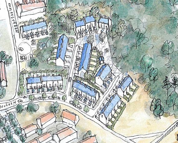 Stora slingan De som valde att kommentera förslaget kryssade bort viss bostadsutveckling och lämnade andra delar kvar. Radhus mellan slingan och grönyta kryssades över.