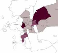 Medelvärde för år 29 (inslusive 28) i Västra Götalandsregionen. Tandhälsans fördelning i regionen per kommun Skillnaderna i tandhälsa mellan nämndområden ska följas.