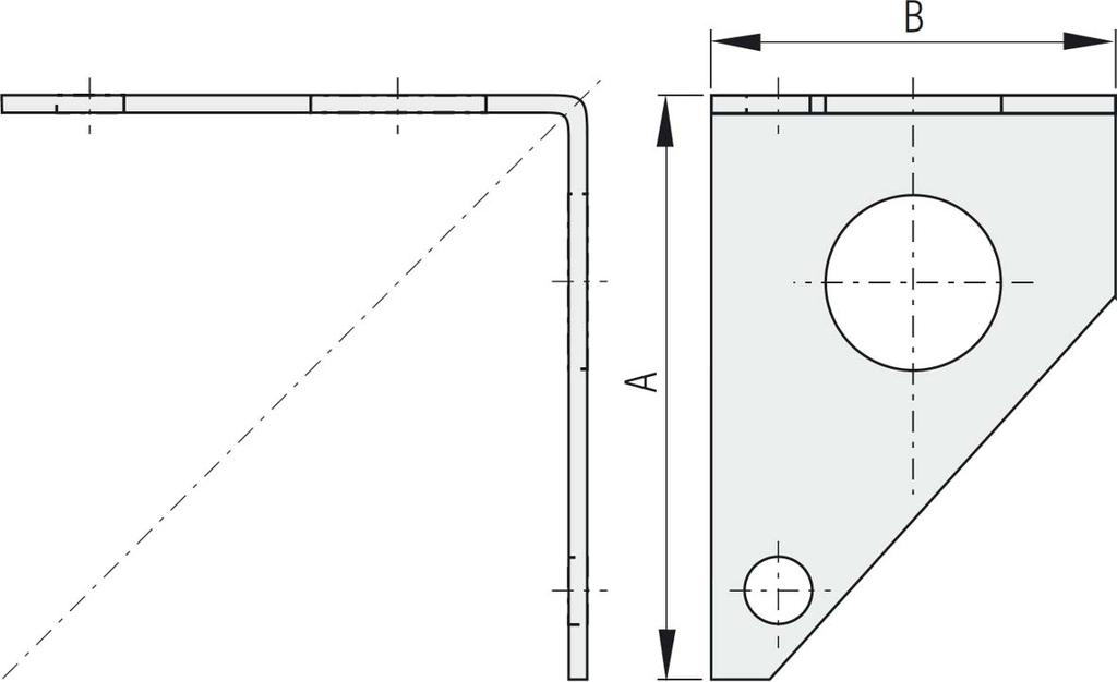 Övre modell Universal 4,0 mm obehandlat stål Vinkellängd Mått Höjd Artikelnr.