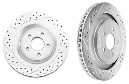 Med slitsade och hålborrade skivor ser du till att skivorna håller sig svalare. Yttre diameter 15" och tjockleken är 1.340". Säljs parvis.